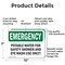 Signmission Potable Water For Safety Shower And Eye, 10 in W x Rectangle, Aluminum OS-2PACK-EM-A-710-L-10407 - alternate 2